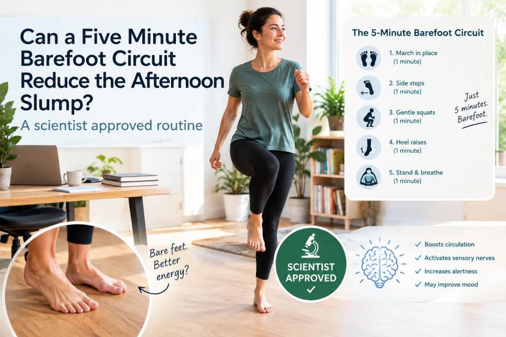 Can a five-minute barefoot circuit reduce the afternoon slump? a scientist-approved routine