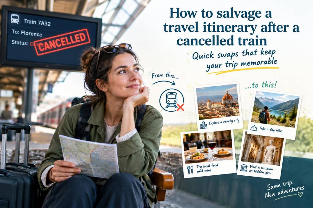 How to salvage a travel itinerary after a cancelled train: quick swaps that keep your trip memorable